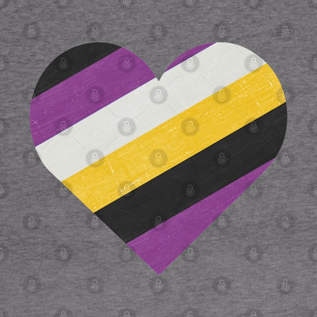 Non Binary Pride Heart by juniperandspruce